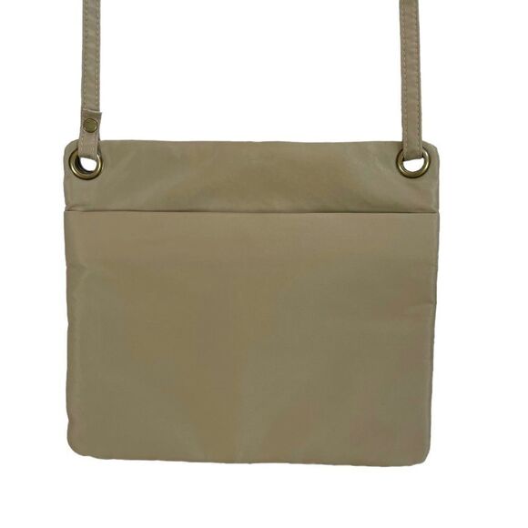 Travelon Tan Nylon Crossbody Bag Zipper Pockets - Picture 7 of 9